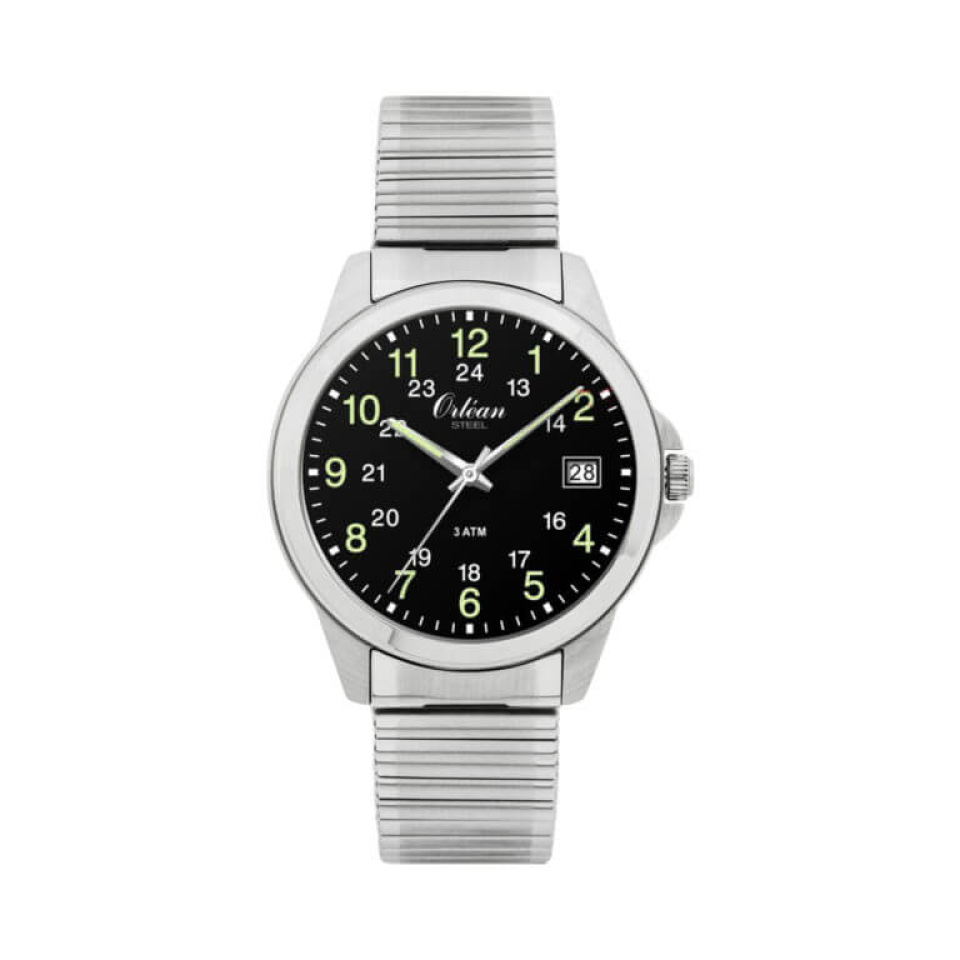 Montre pour homme en stainless, bracelet élastique, 3ATM - ME3339 - Orléan