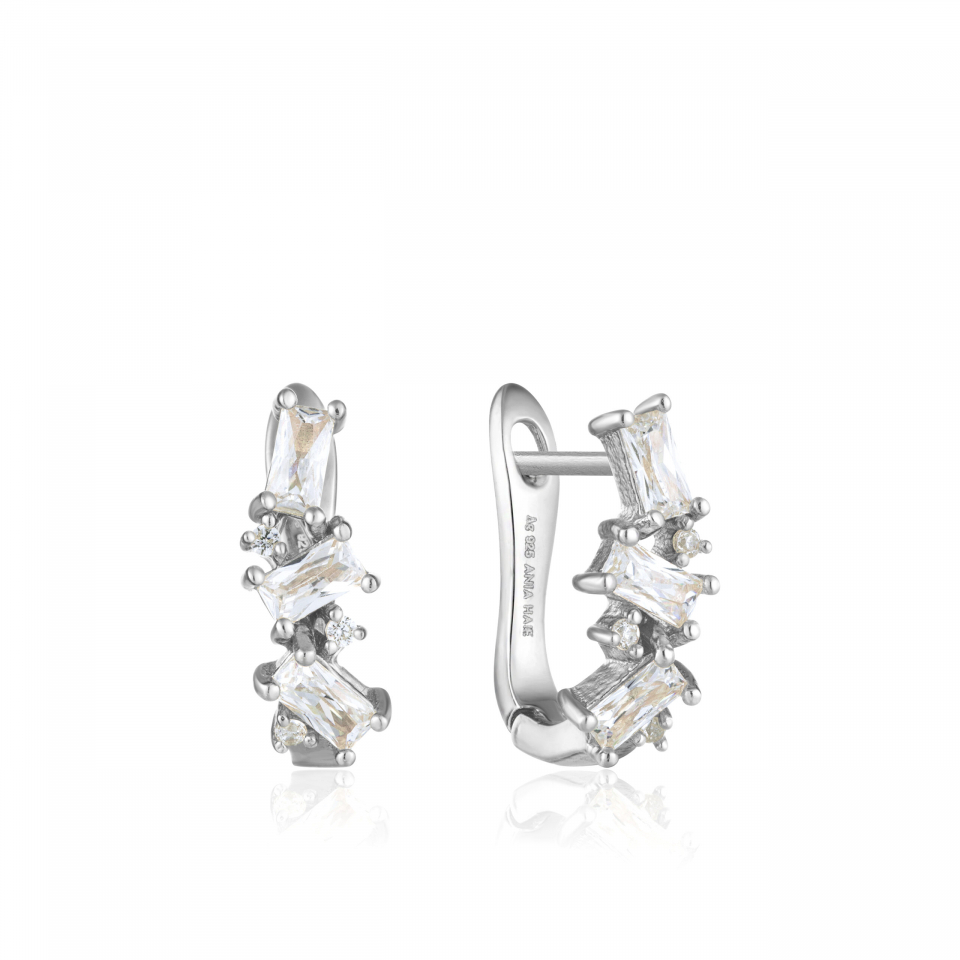925 3CZ BAGUETTE 3CZ ROND DORÉ - E018-03H - Ania Haie