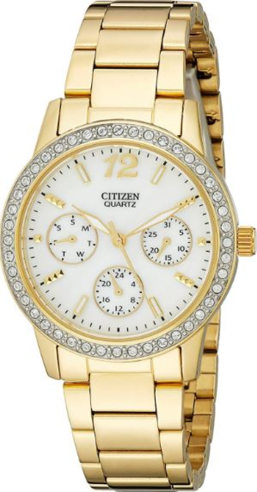 Montre femme, stainless, cadran entouré de pierres - ED8092-58D - Citizen