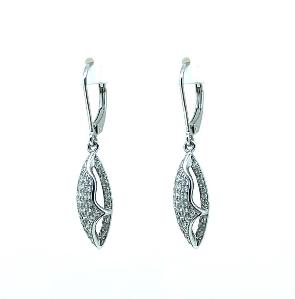 Boucles d'oreilles pour femme en argent 925, cubic zirconium - BO415 - Divers