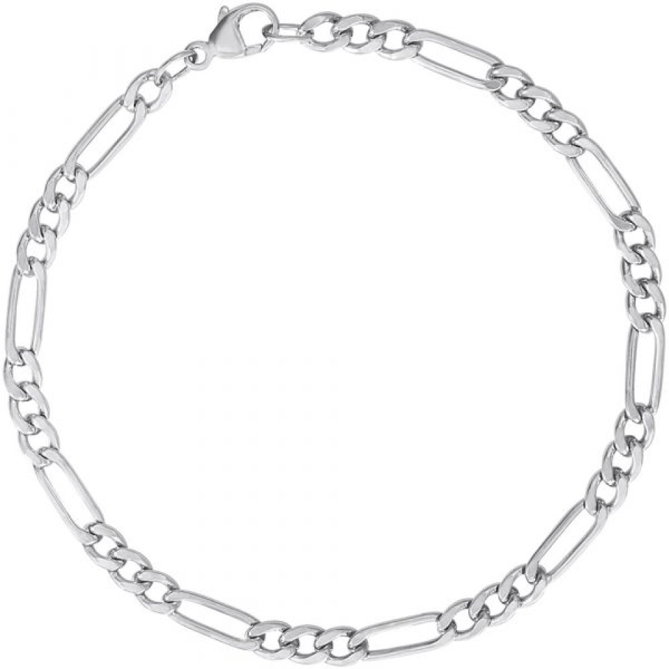 Bracelet en argent 925, figaro - 20-0109-7.5 - Rembrandt Charms