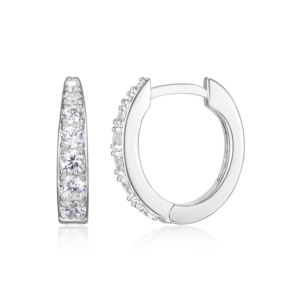 Boucles d'oreilles pour femme en argent 925, zircons - R2AQZW0027 - Reign