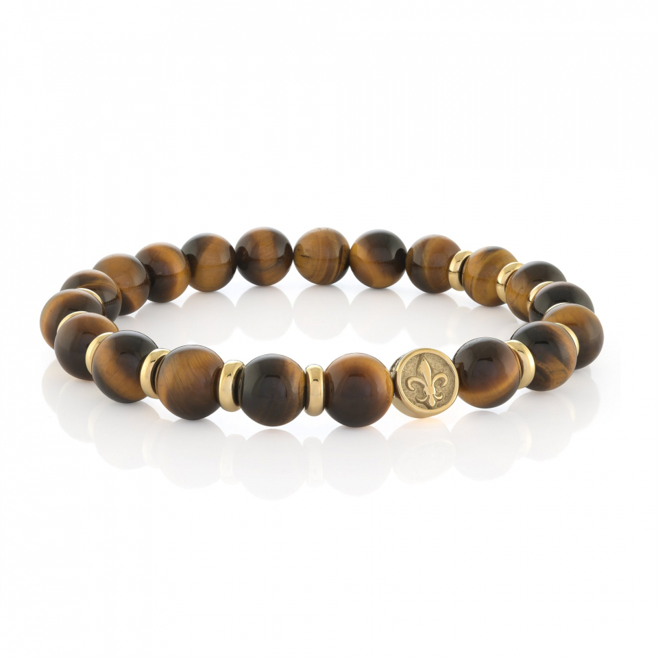 Bracelet de boules élastiques, fleur de lys - BB-271 - Italgem