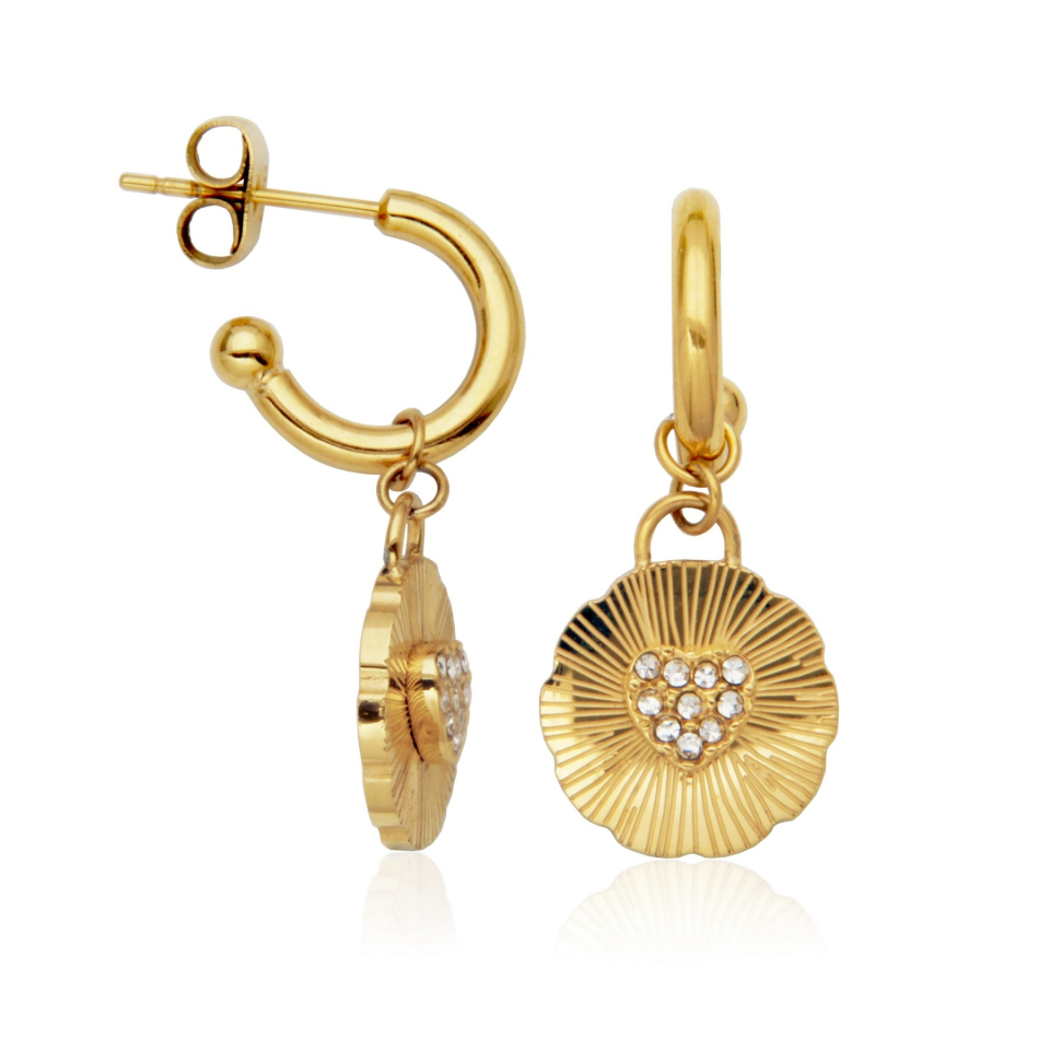 Boucles d'oreilles pour femme en stainless, coeurs - T2XH210200 - Steelx
