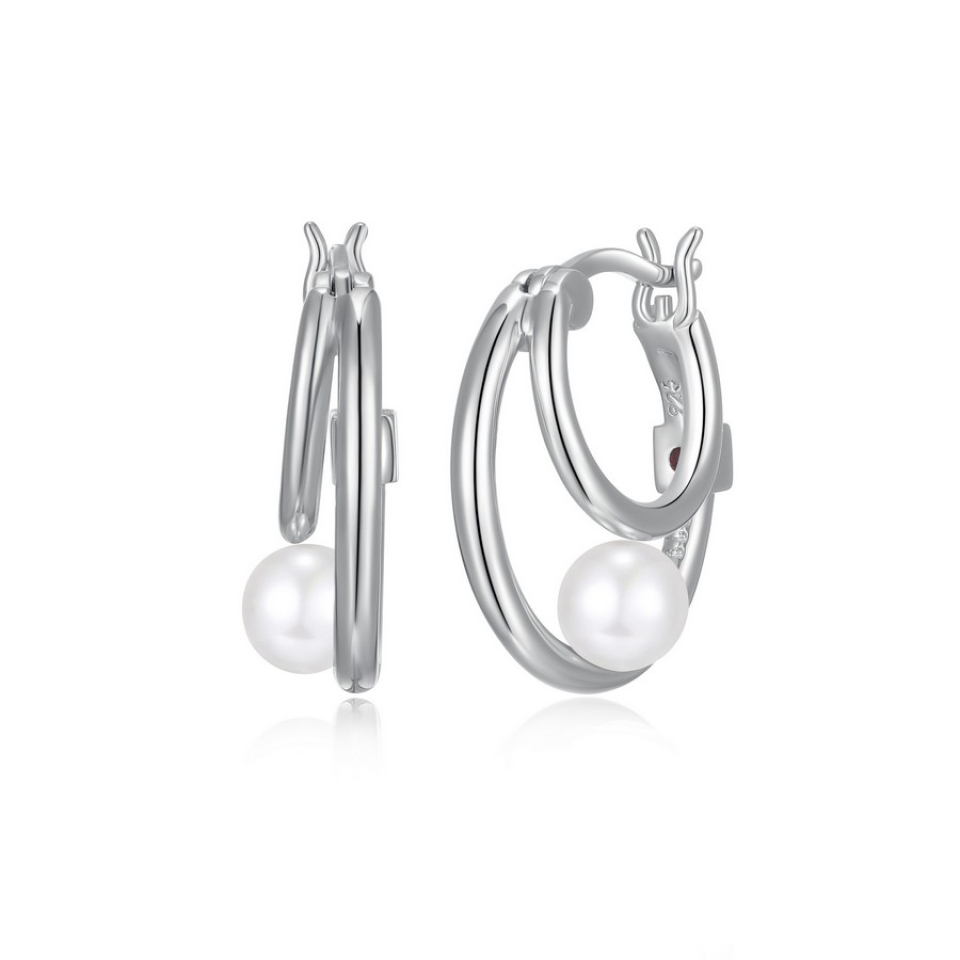 Boucles d'oreilles pour femme en argent 925, perles - R2LCNXBG0J - ELLE