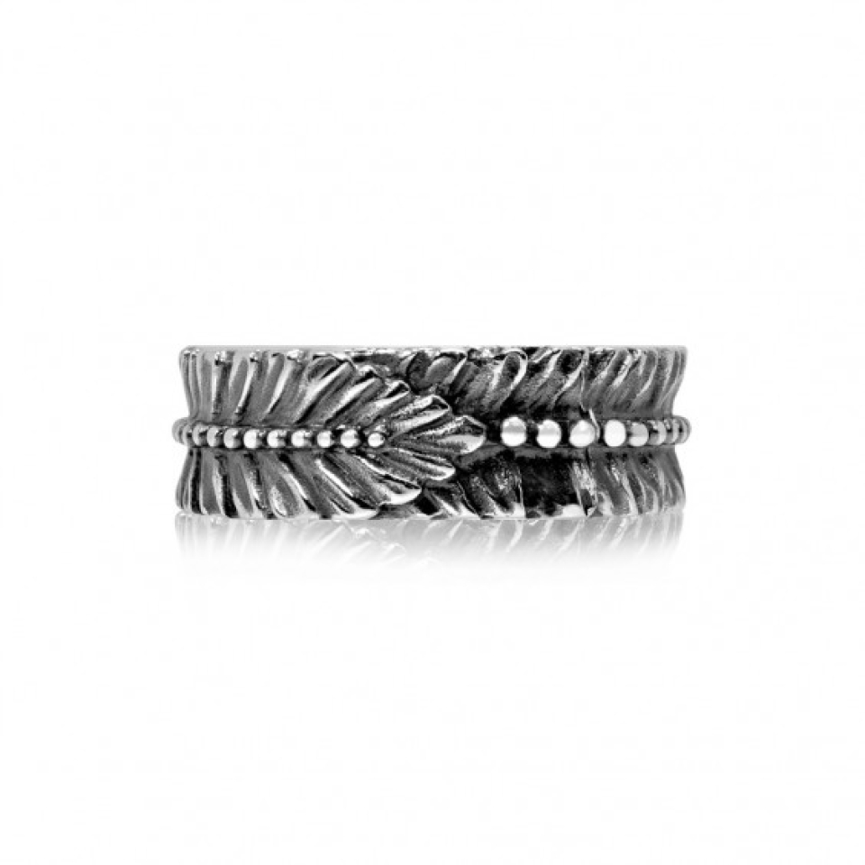 Bague pour homme en stainless, plume - AS-R56-11 - Arezzo