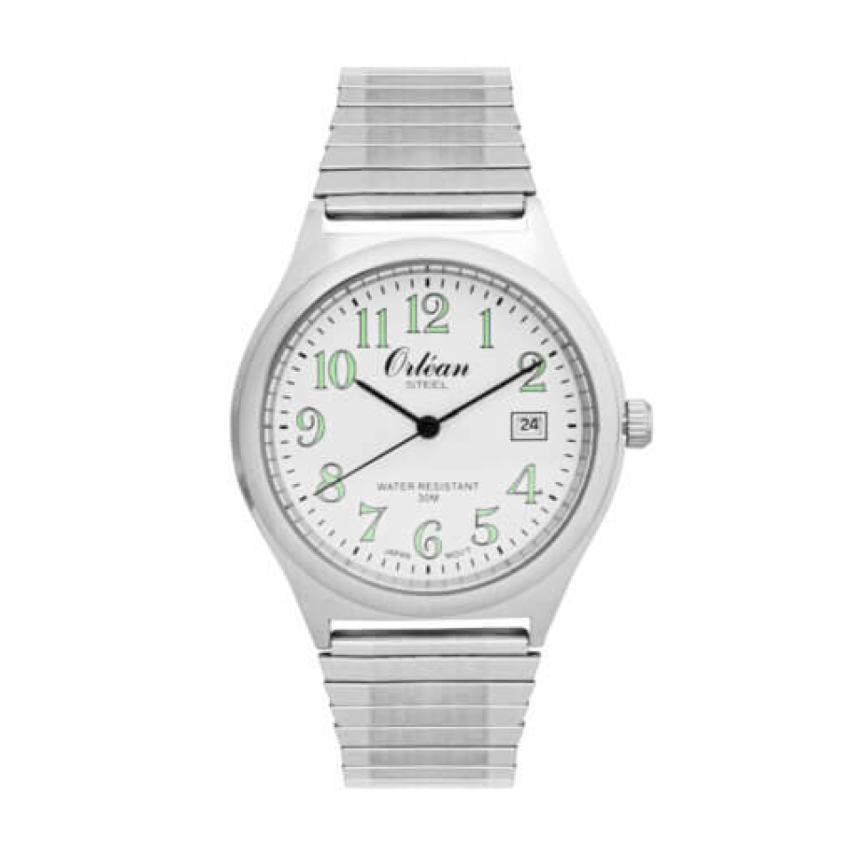 Montre pour homme en stainless, bracelet élastique, 3 ATM - ME3494 - Orléan