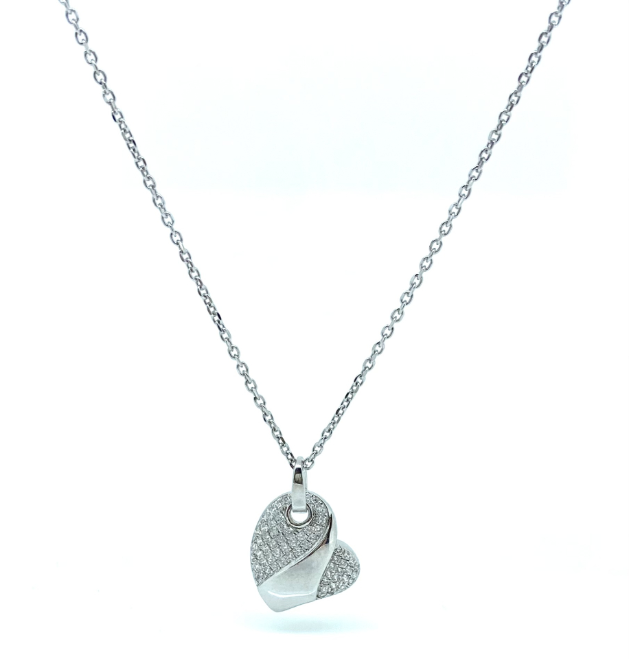 Pendentif pour femme en argent 925, cubic zirconium, coeur - PD426 - Divers