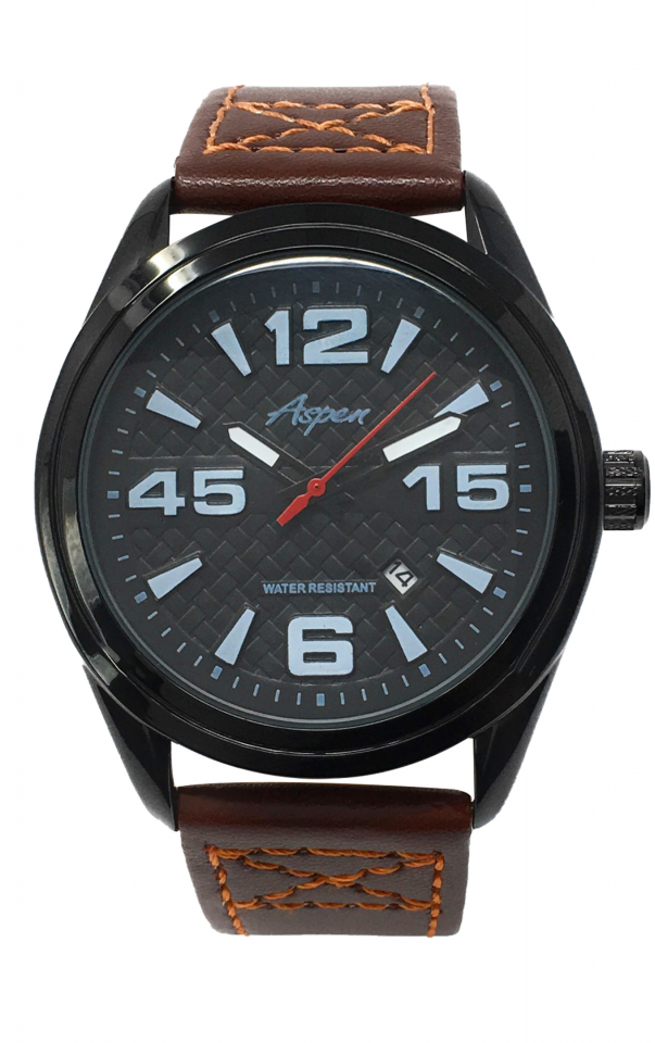Montre pour homme, bracelet en imitation de cuir