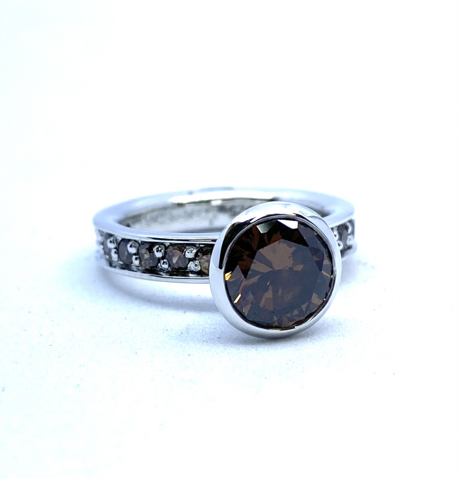 Bague pour femme en argent 925, zircons - ESR3100-6 - Ethan Stars