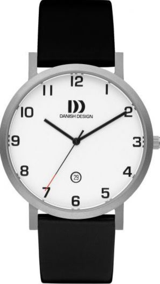 Montre homme, titanium, bracelet cuir, 3ATM - IQ12Q1107 - Danish Design