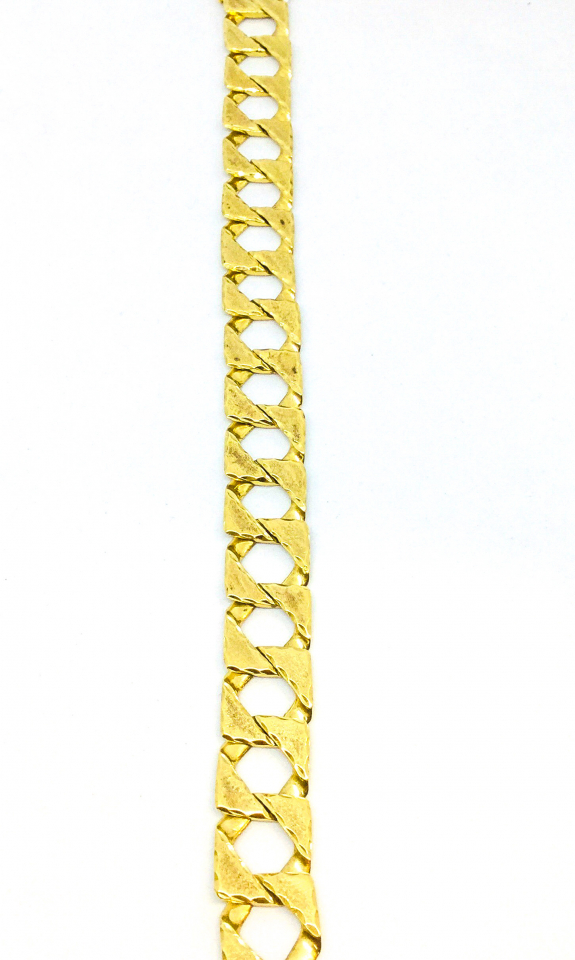 Bracelet pour homme en or 10k, gourmette carré - BR015 - Divers