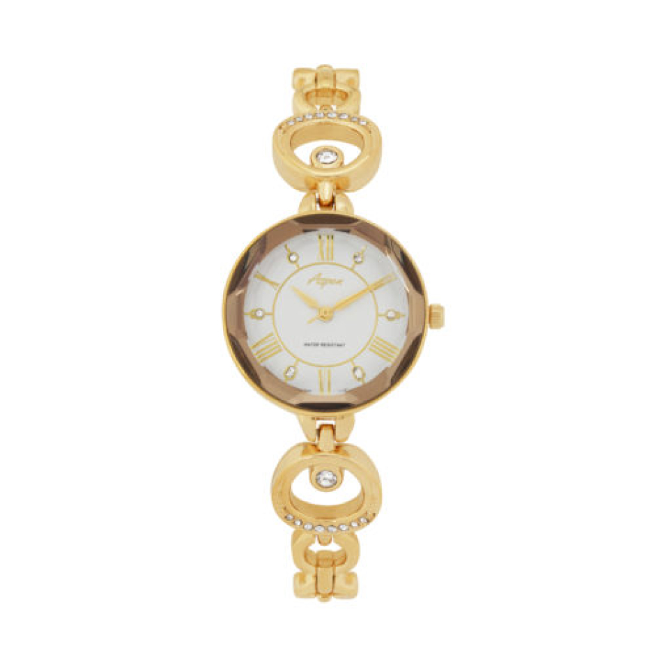 Montre femme, cadran et bracelet garnis de pierres, vitre diamantée - AP1030-3 - Aspen