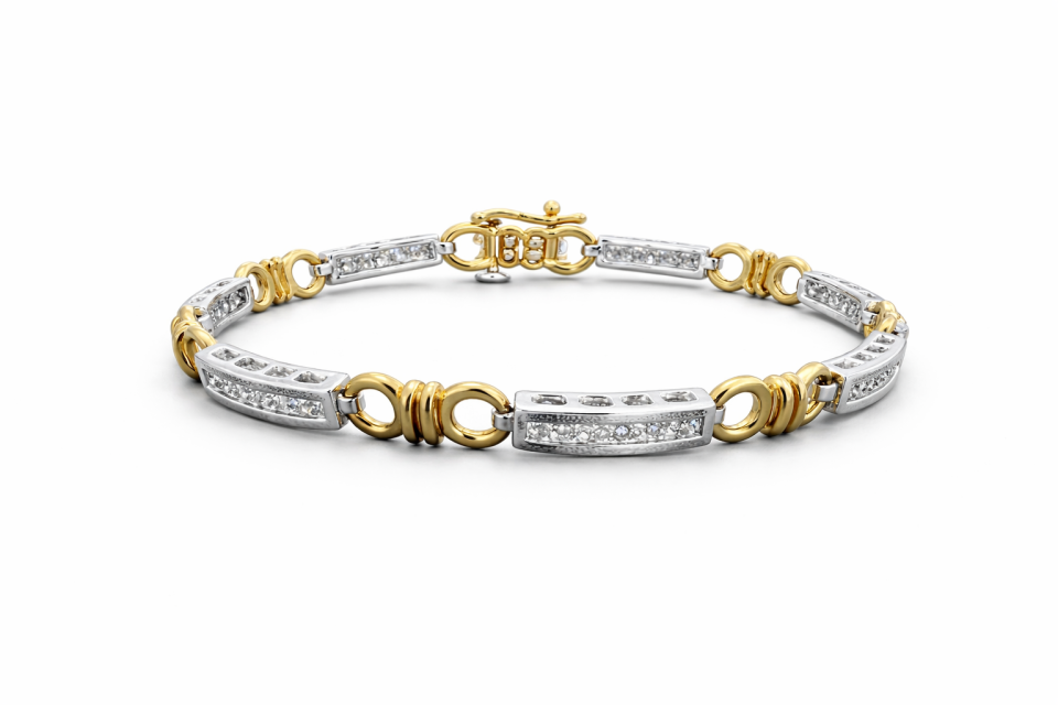 Bracelet pour femme en or 10k, 42 diamants pour 1.00 carat - BR049 - Empress