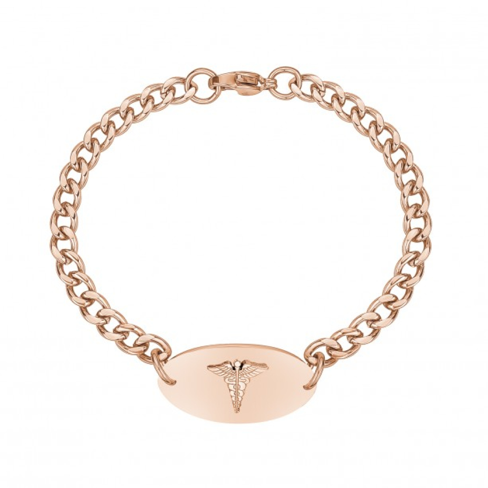 Bracelet médical en stainless, gourmette - SSB396R - Arezzo