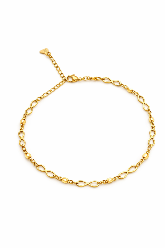 Chevillère pour femme en stainless, infini - CHEV-NATH020-G - Nathalie Belanger