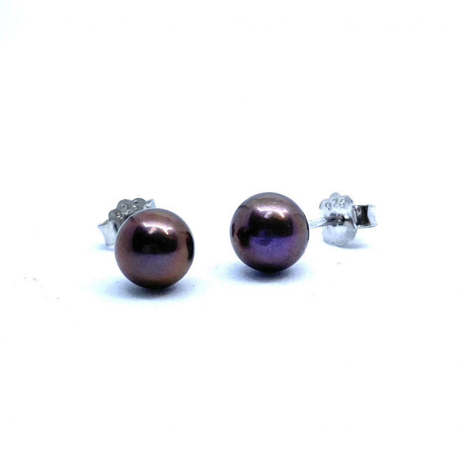 Boucles d'oreilles pour femme en argent 925, perles de tahiti - BO255 - Divers