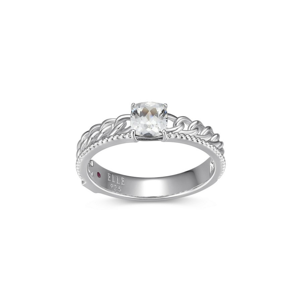 Bague pour femme en argent 925, saphir laboratoire - R4LAJPDCAC - ELLE