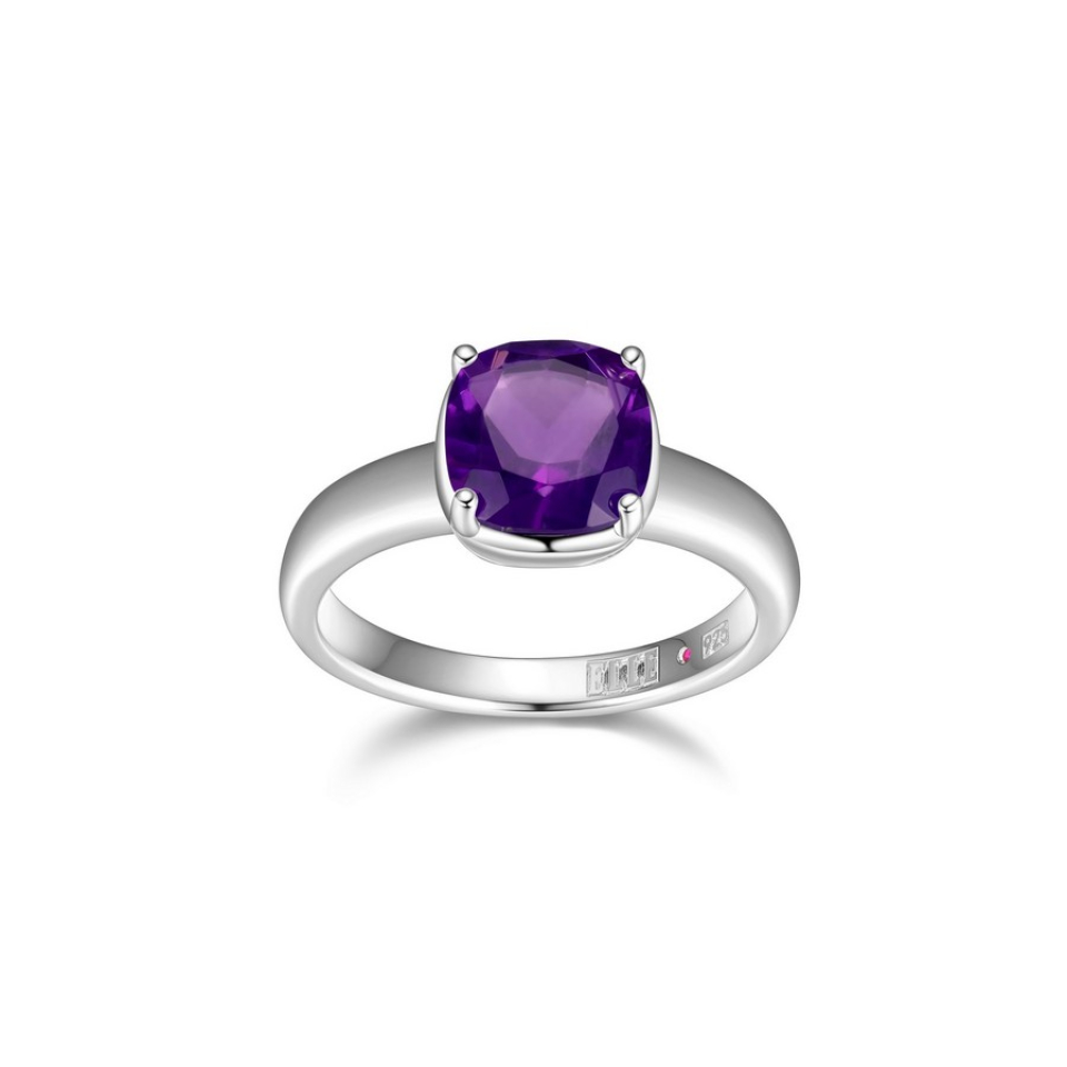 Bague pour femme en argent 925, améthyste - R4LAF513AG - ELLE