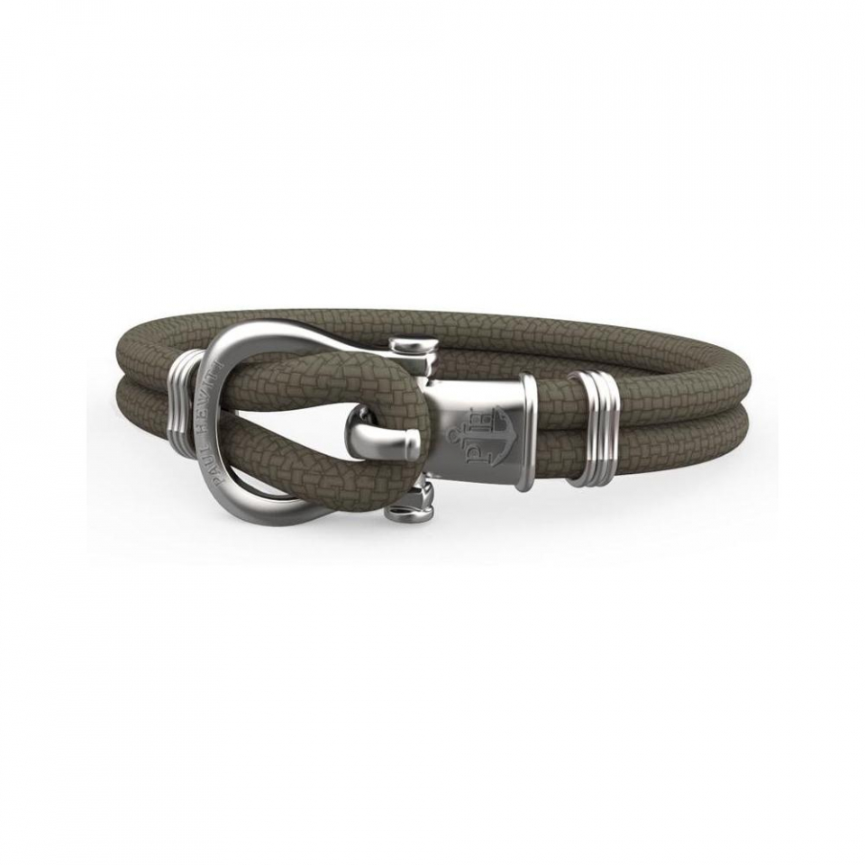 Bracelet pour homme en nylon double et stainless - PH-SH-N-S-O-XL - Paul Hewitt