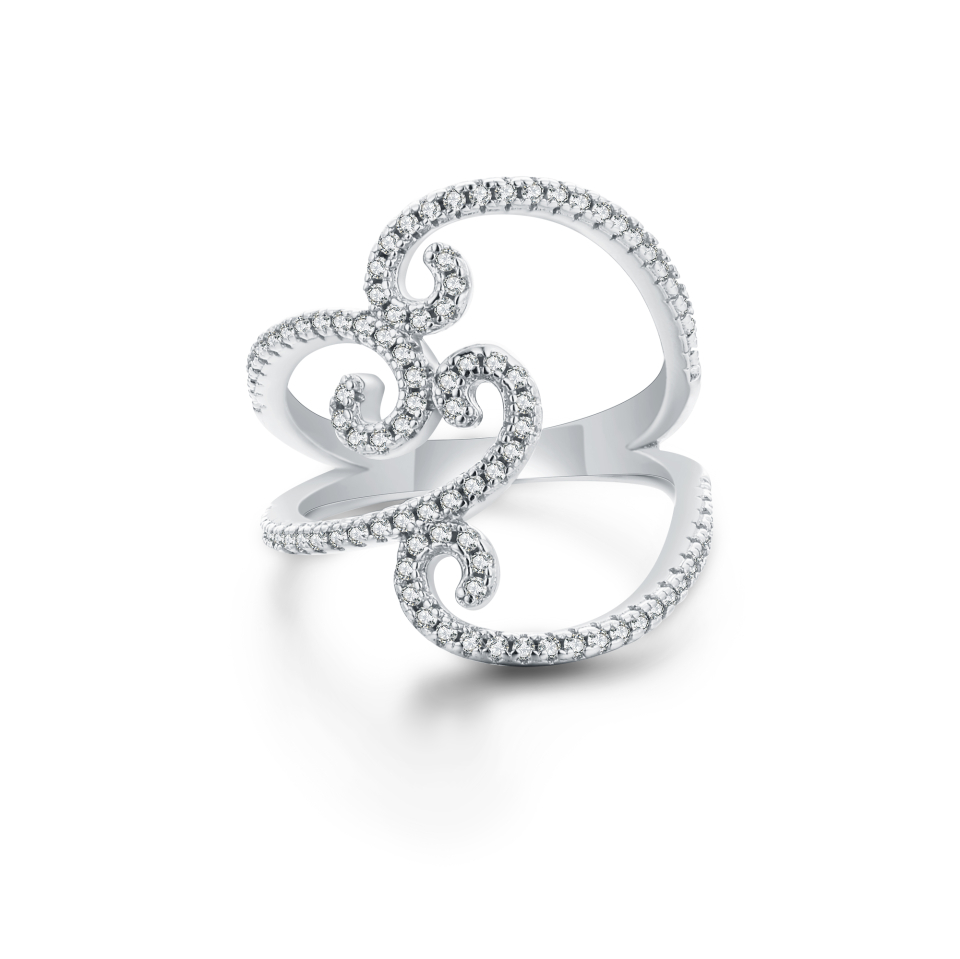 Bague pour femme en argent 925, cubic zirconium - FLORA-S-7 - Pinkalie