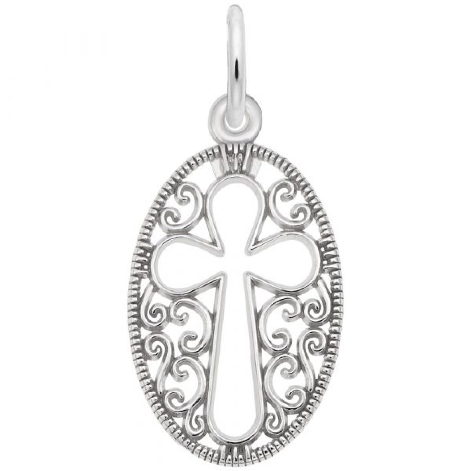 Pendentif en argent 925, médaillon et croix - 10-3677-000 - Rembrandt Charms