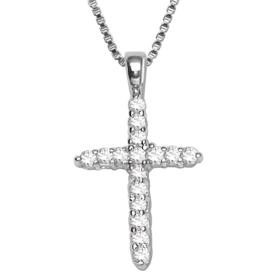 Pendentif en argent 925, cubic zirconium, croix - 63L0080032 - ELLE