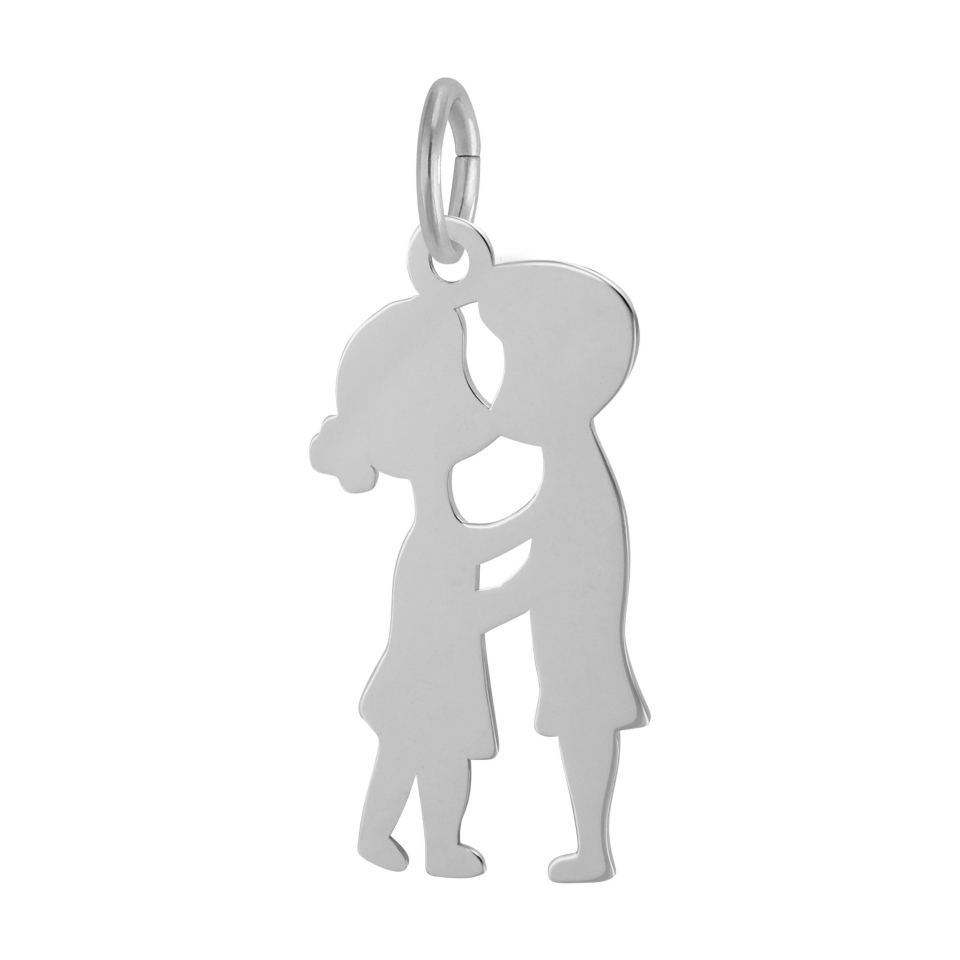 Pendentif en argent 925, garçon et fille qui s'embrassent - 10-3263-000 - Rembrandt Charms