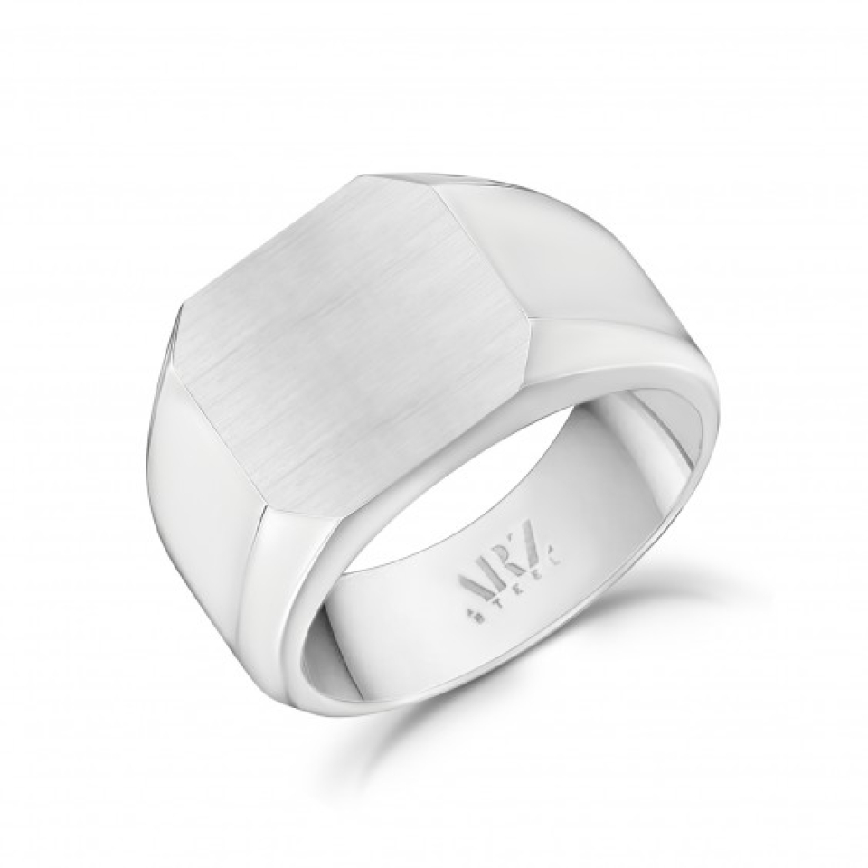 Chevallière pour homme en stainless - AS-R90-10 - Arezzo