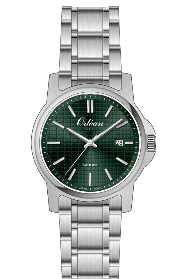 Montre pour homme en stainless, date, 3ATM - ME3668 - Orléan