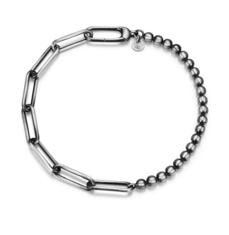 Bracelet pour homme en argent 925, boules/paperclip - R1U09DA0ZZ - Ethos