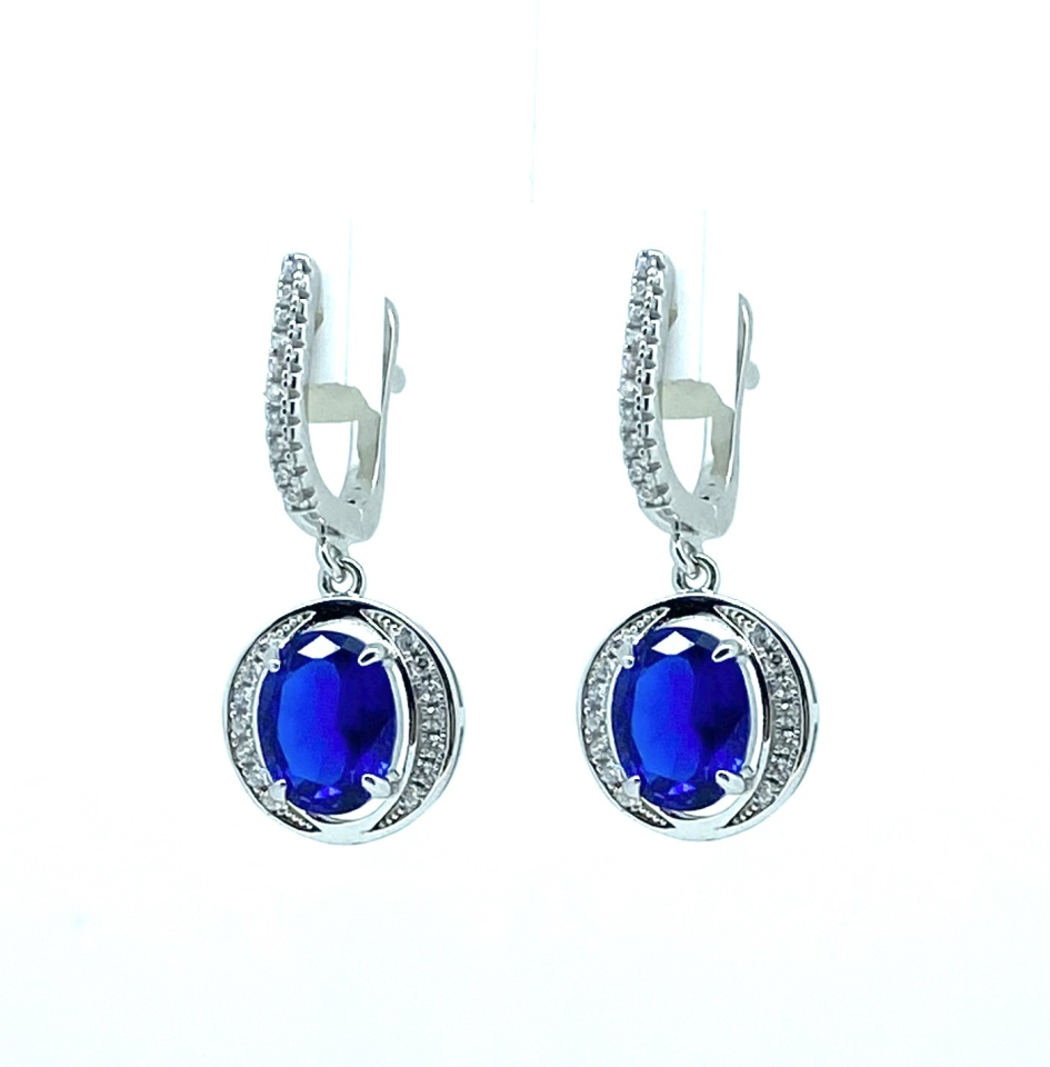 Boucles d'oreilles pour femme en argent 925, cubic zirconium - BO443 - Divers