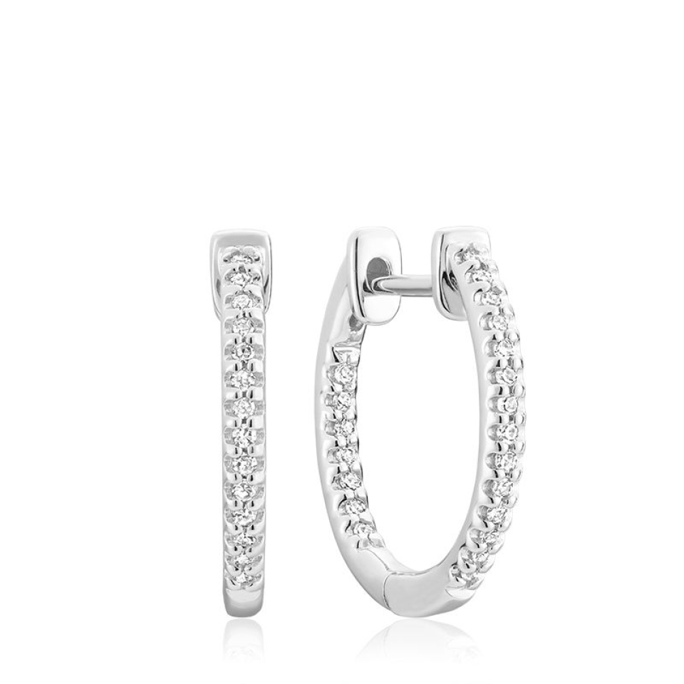 Boucles d'oreilels or 14K, 76 diamants pour 40 points total H1-GH - 13-040016 - RNB