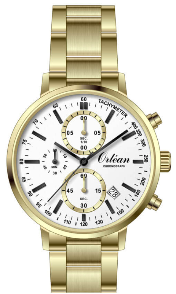 Montre pour homme en stainless, chronographe, 3ATM - ME3513 - Orléan