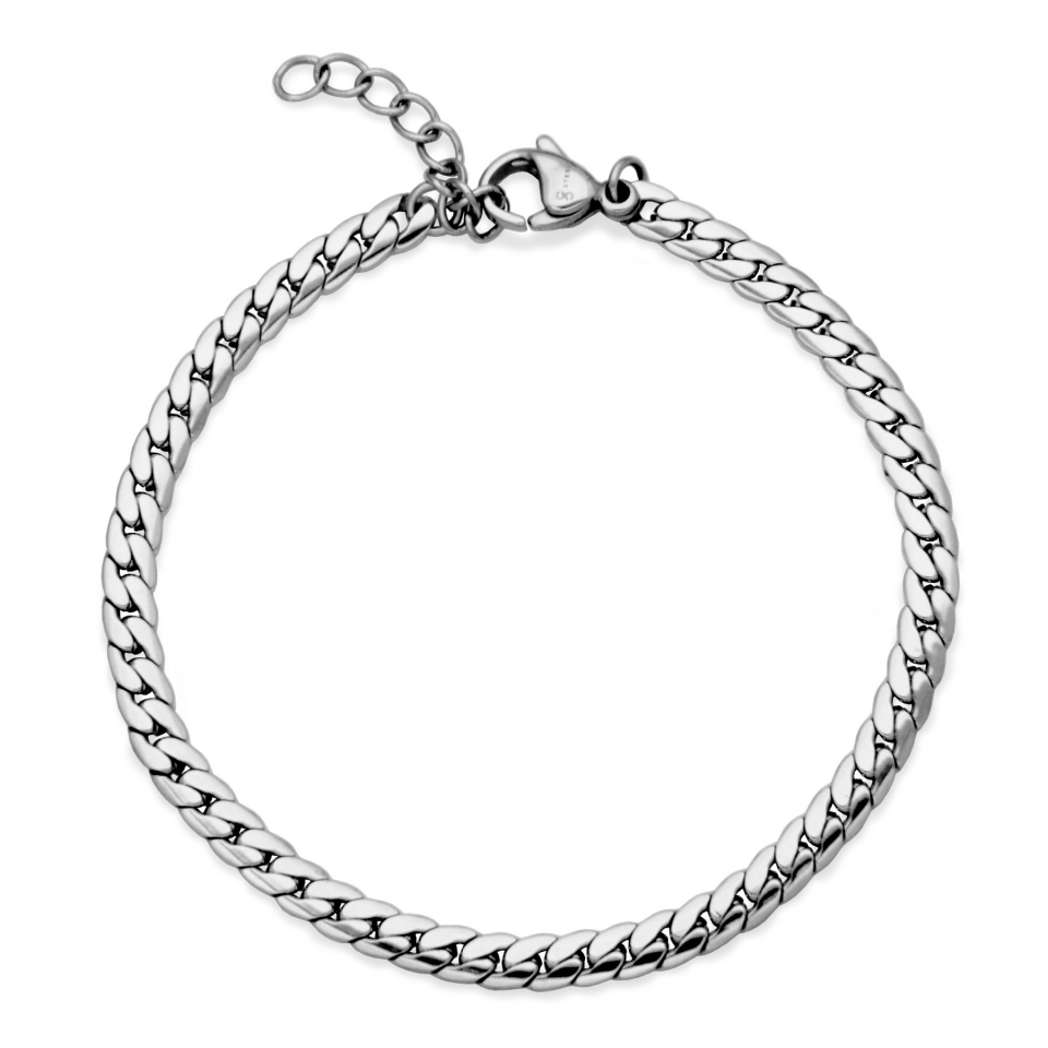 Chevillère pour femme en stainless, gourmette