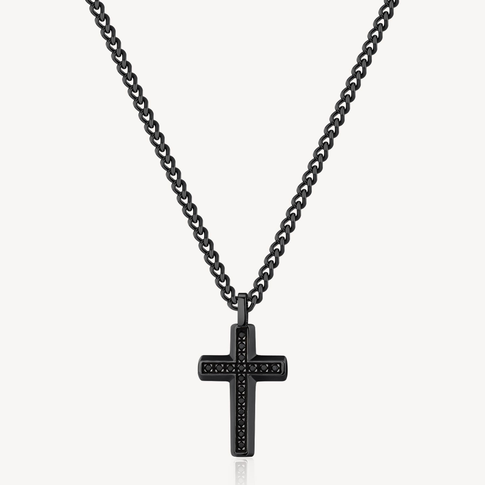 Pendentif pour homme en stainless, cubic zirconium, croix - BBC03 - Brosway
