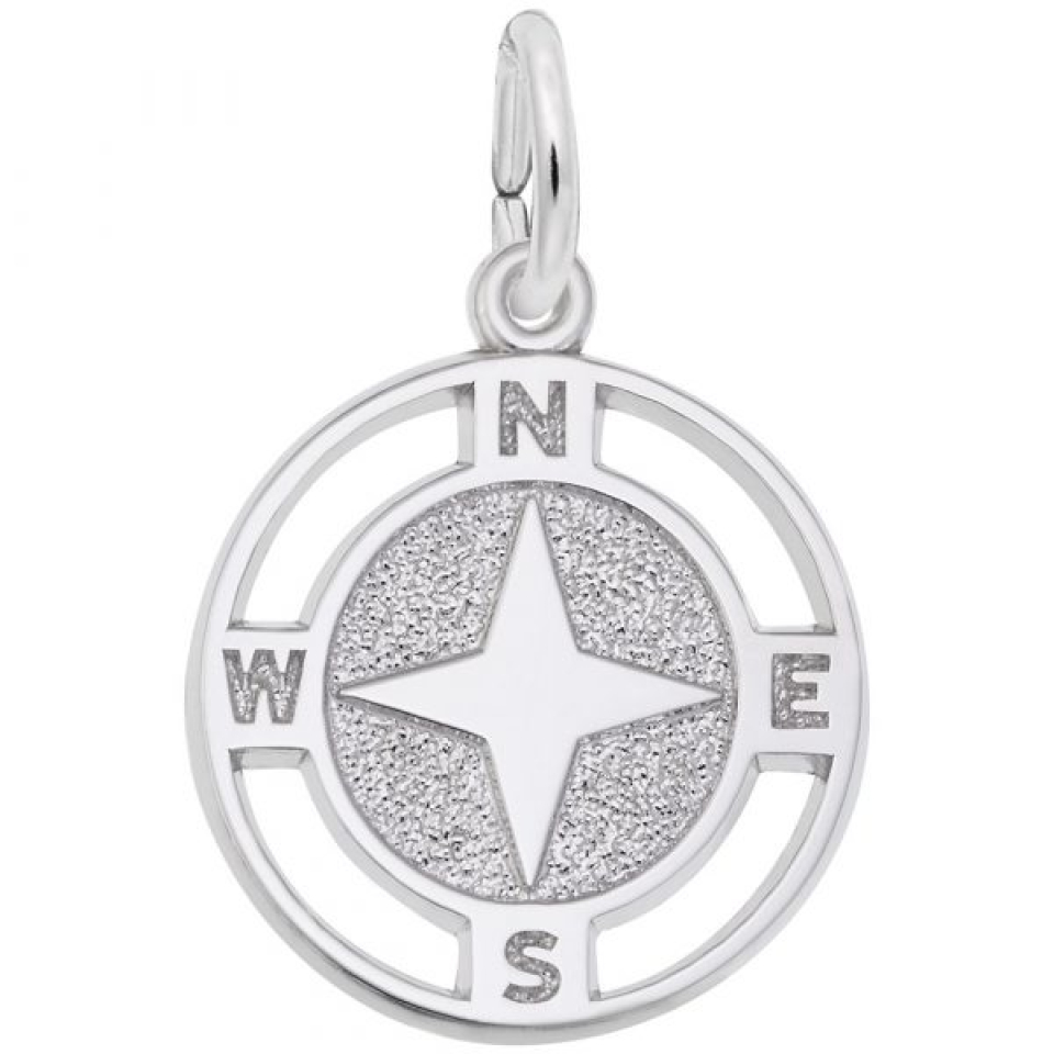 Pendentif en argent 925, roses des vents - 1655 - Rembrandt Charms