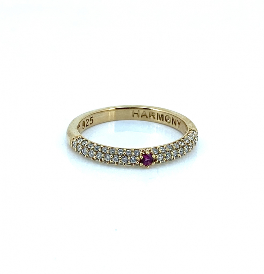Bague pour femme en argent 925, zircons - HARMONY24 - Harmony