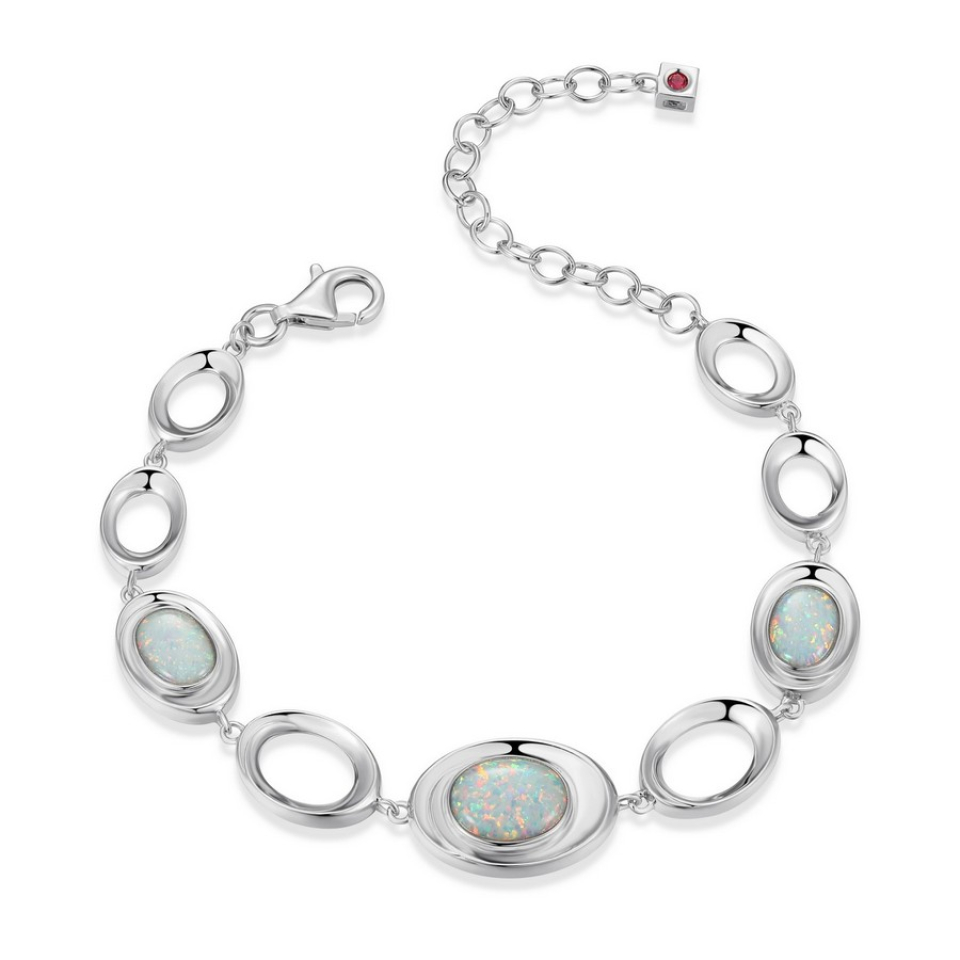 Bracelet pour femme en argent 925, opales - 31LAPQ394P - ELLE