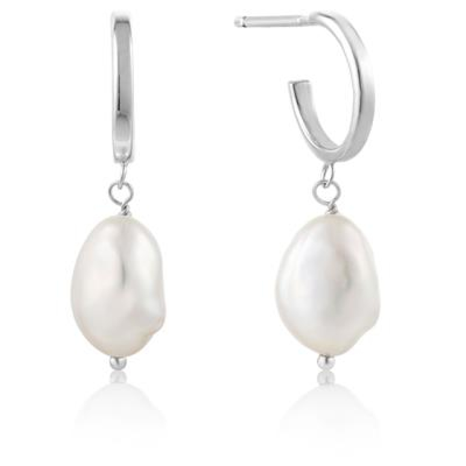 Boucles d'oreilles pour femme en argent 925, perle - E019-02H - Ania Haie