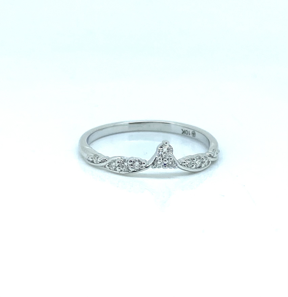 Bague pour femme en or 10k, 11 diamants pour 0.15 carat - 50M71WG/15-10 - Corona