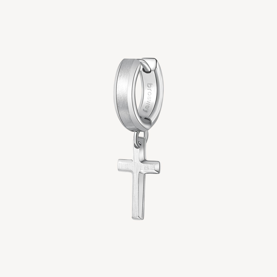 Boucle d'oreille pour femme en stainless, croix