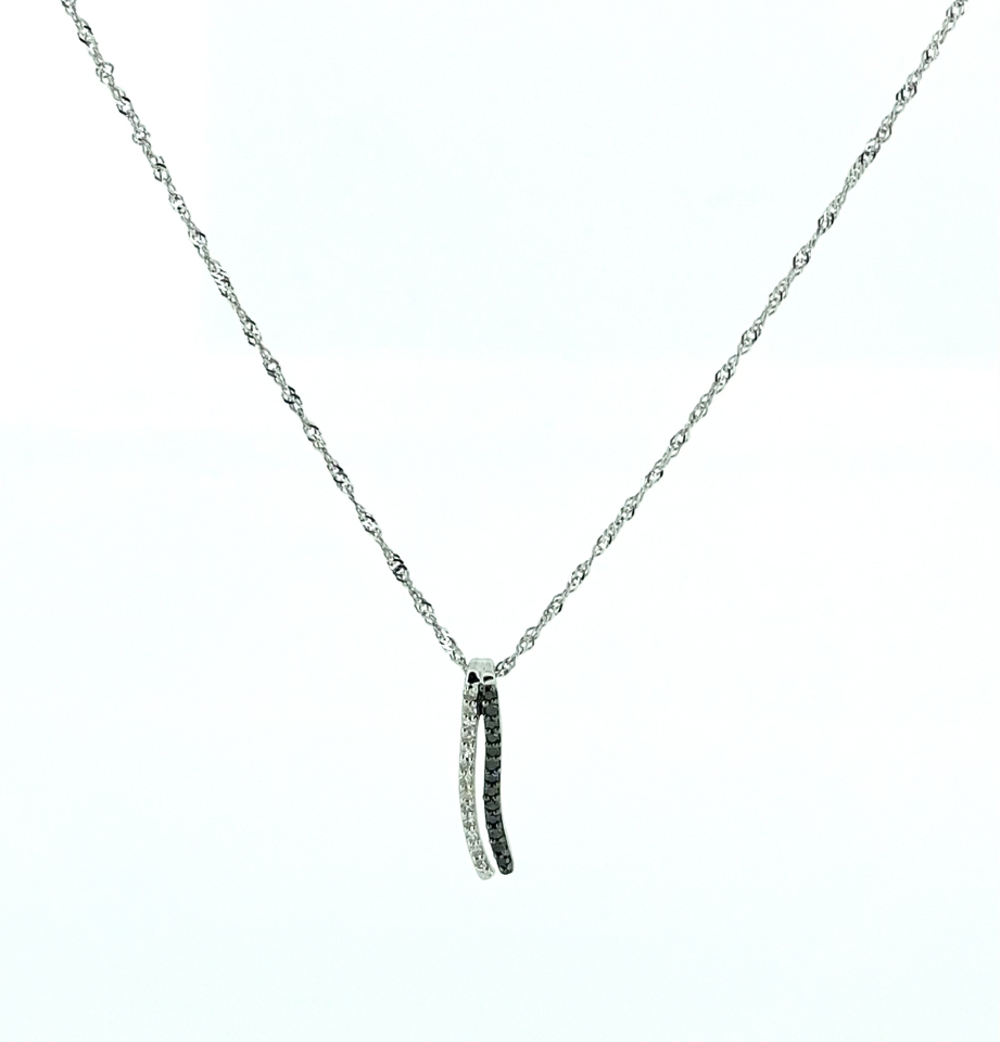 Pendentif pour femme en or 10K, 26 diamants pour 0.15 carat - FPF1863-D/BK - Empress