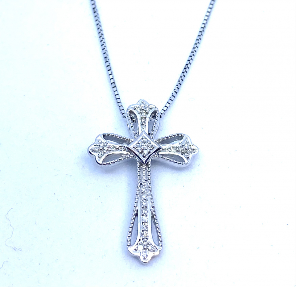 Pendentif pour femme en or 10K, 30 diamants pour 0.08 carat - JB135022B - Benjamin Jacques