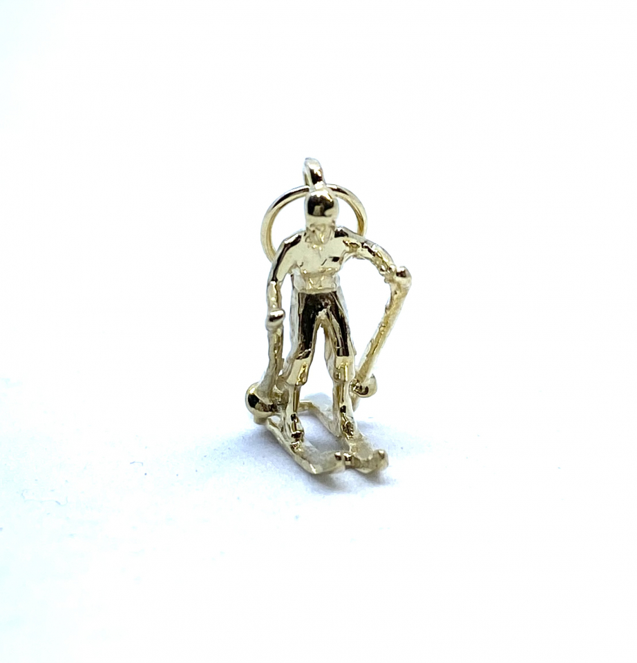 Pendentif en or 10k, skieur - PEND172 - REC