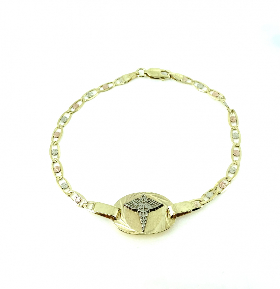 Bracelet médical pour femme en or 10k, marina - BR113 - REC