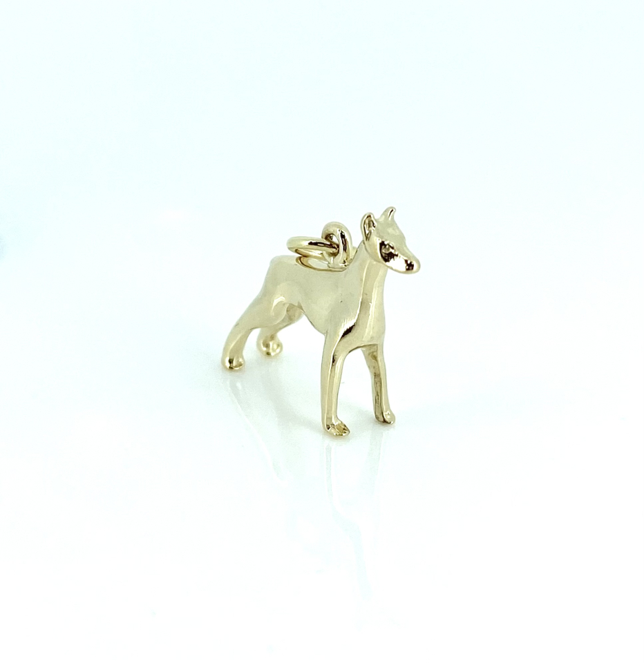 Pendentif en or 10k, chien - PD226 - REC