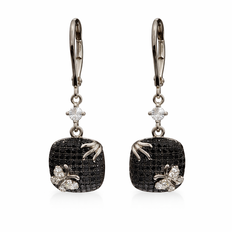 Boucles d'oreilles pour femme en argent 925, cubic zirconium - BO570 - Divers