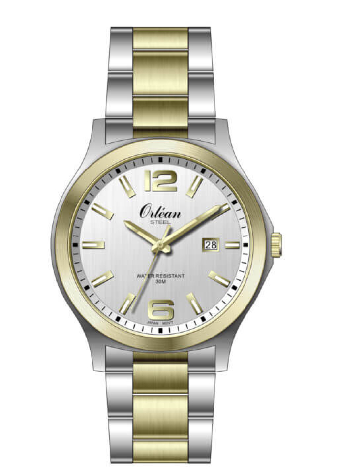 Montre pour homme en stainless, date, 3ATM