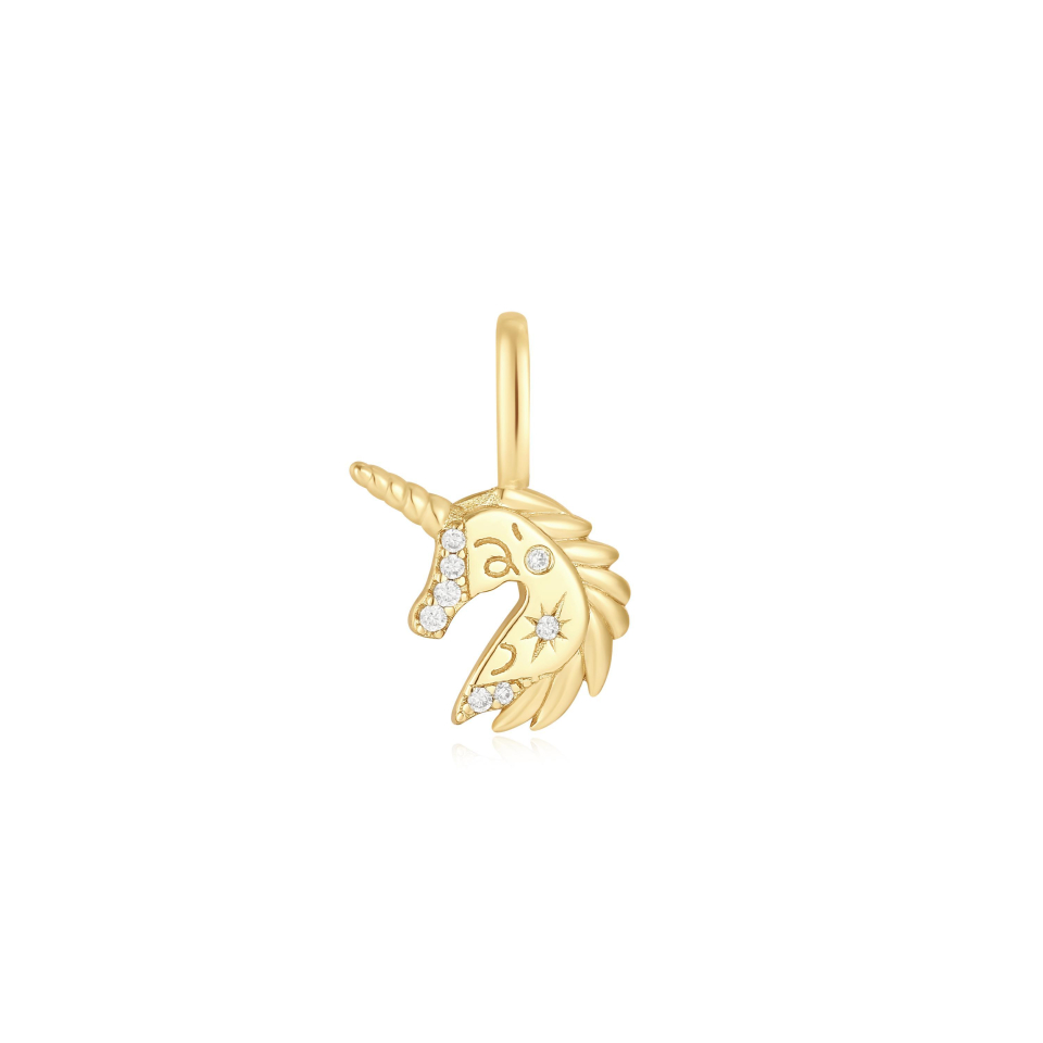 Pendentif pour femme en argent 925, licorne, cubic zirconium - NC052-10G - Ania Haie